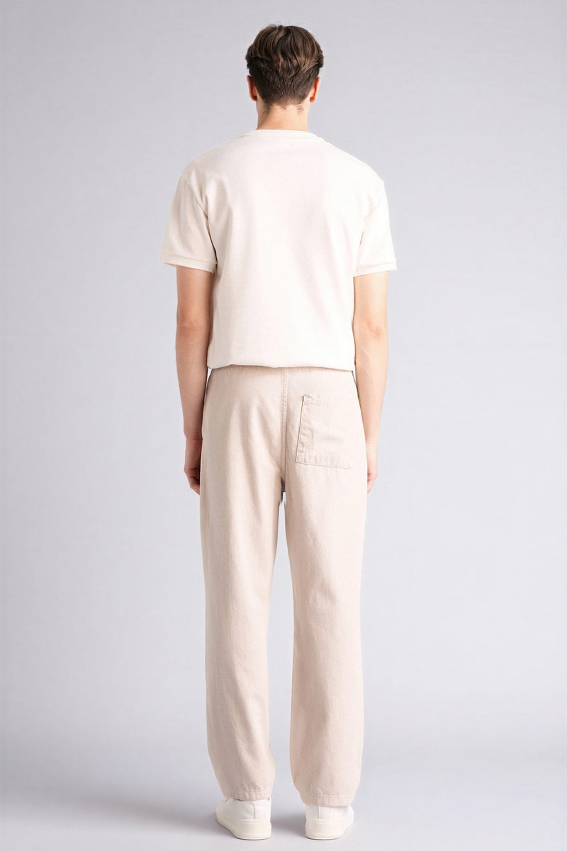 DeFacto Beige Man Baggy Fit Trousers Casual - Image 5